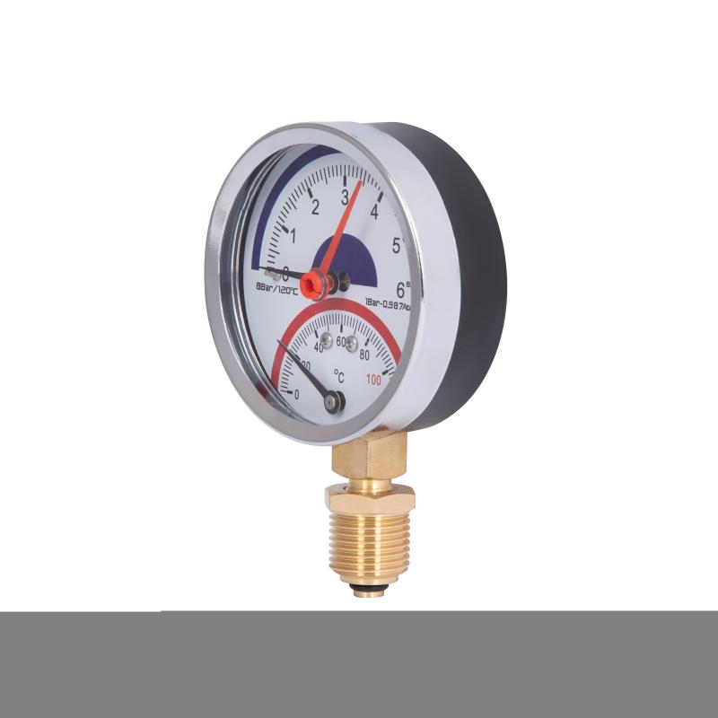 Термоманометр Thermo Alliance Standart 80 мм 1/2", нижнє підмикання SD1726B — фото 3