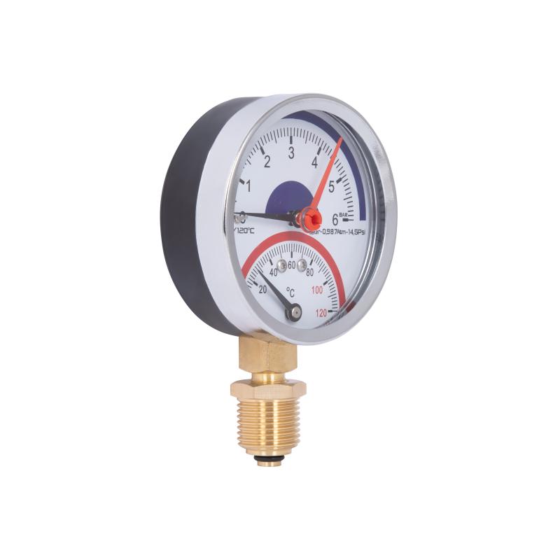 Термоманометр Thermo Alliance Standart 80 мм 1/2", нижнє підмикання SD1726B — фото 4