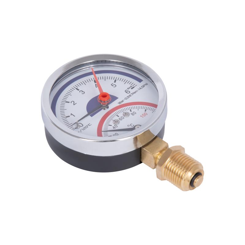 Термоманометр Thermo Alliance Standart 80 мм 1/2", нижнє підмикання SD1726B — фото 5
