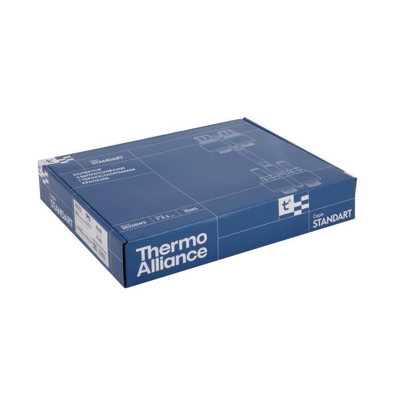 Колектор з витратомірами Thermo Alliance Standart 1" 3 виходи SD235W3 — фото 11