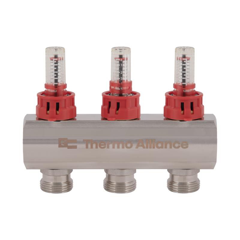Колектор з витратомірами Thermo Alliance Standart 1" 3 виходи SD235W3 — фото 5