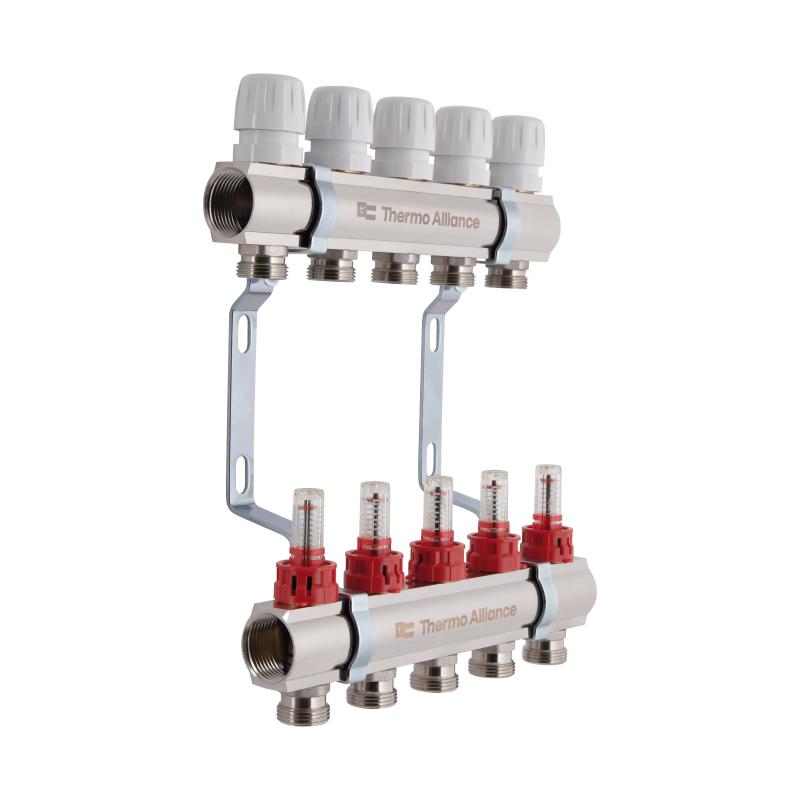 Колектор з витратомірами Thermo Alliance Standart 1" 5 виходи SD235W5 — фото 3