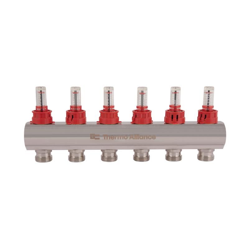 Колектор з витратомірами Thermo Alliance Standart 1" 6 виходів SD235W6 — фото 5