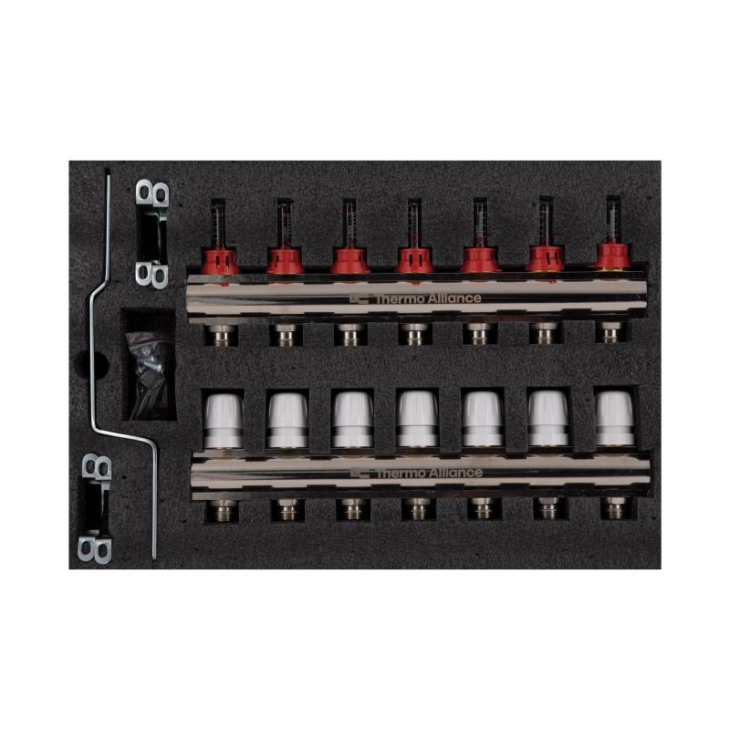 Колектор з витратомірами Thermo Alliance Standart 1" 7 виходів SD235W7 — фото 10