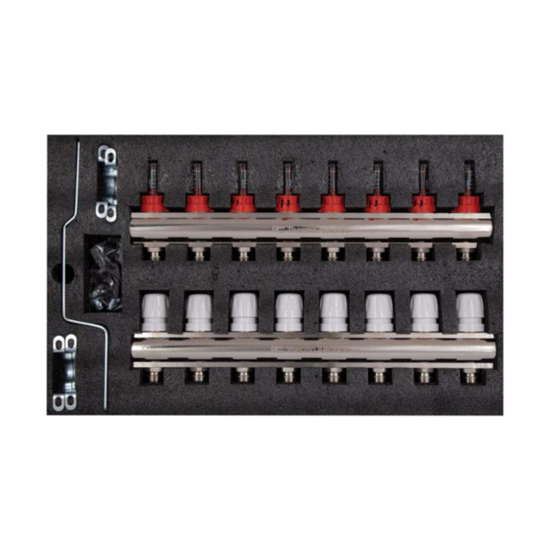 Колектор з витратомірами Thermo Alliance Standart 1" 8 виходів SD235W8 — фото 10