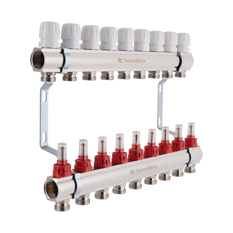Колектор з витратомірами Thermo Alliance Standart 1" 9 виходів SD235W9 — фото 3