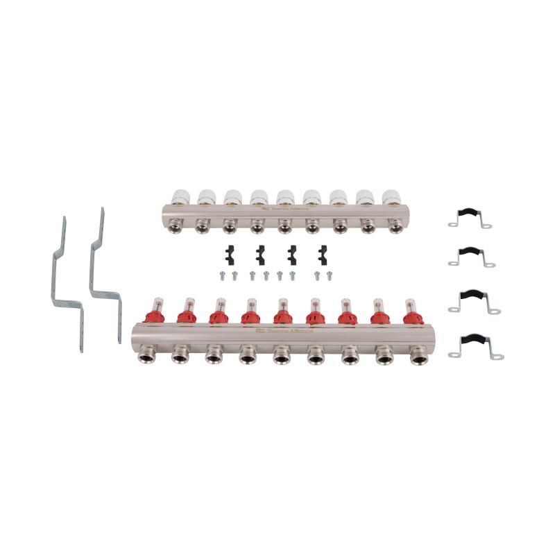 Колектор з витратомірами Thermo Alliance Standart 1" 9 виходів SD235W9 — фото 9