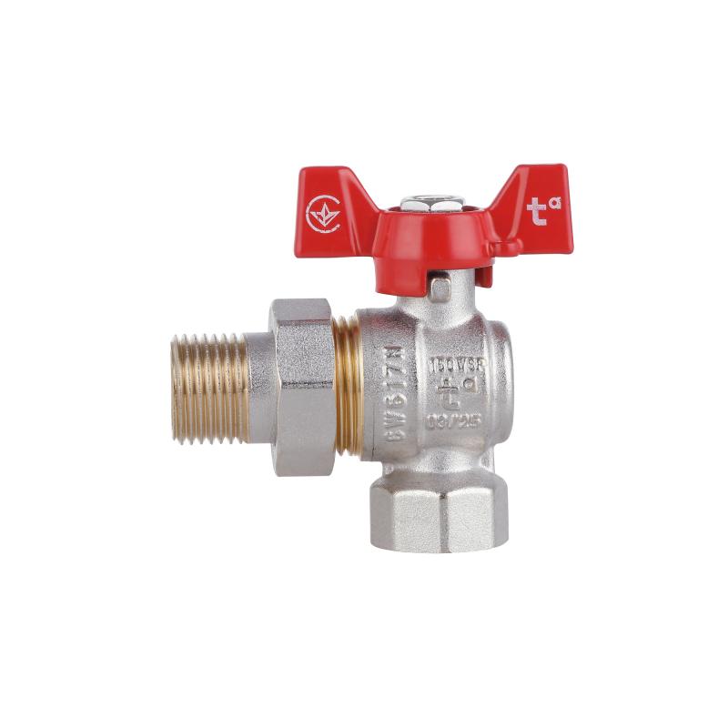 Кран кульовий "Американка" Thermo Alliance Standart 1/2" ВЗ кутовий SD222NW15PN40 — фото 4