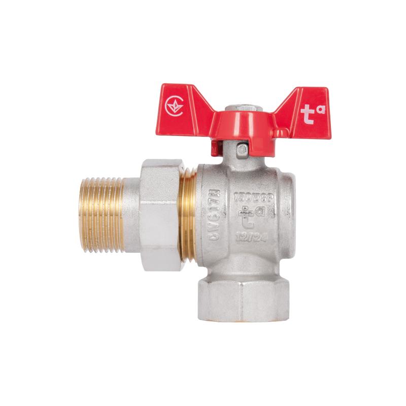 Кран кульовий "Американка" Thermo Alliance Standart 3/4" ВЗ кутовий SD222NW20PN40 — фото 4