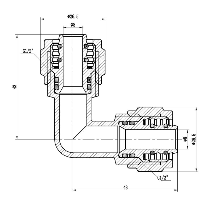 Кут обтискний Thermo Alliance Forte 16 SF173W1616 — фото 2