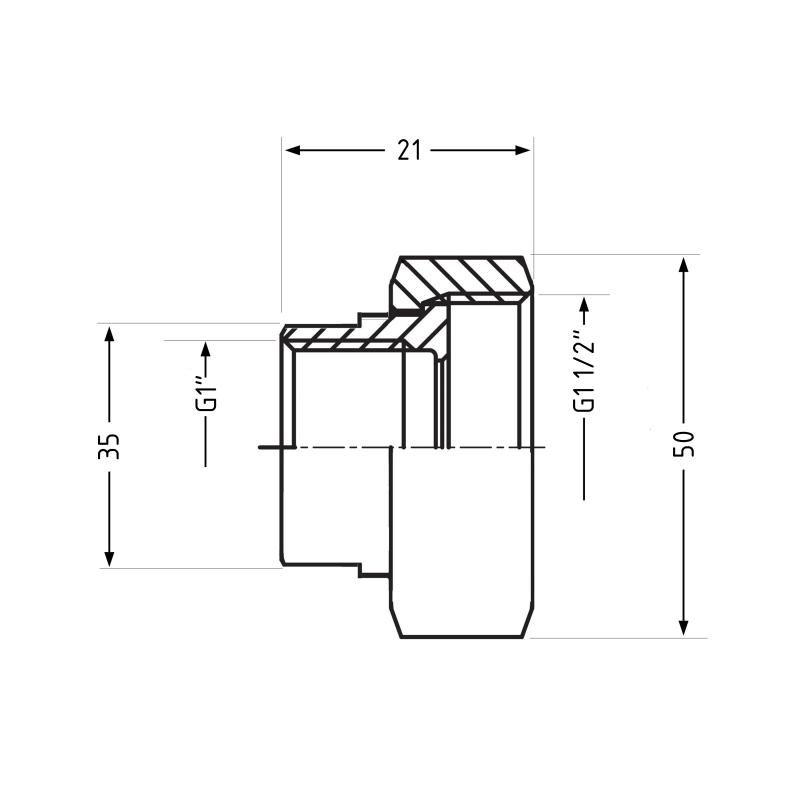 Гайки до циркуляційного насоса GRS 1 1/2" — фото 2