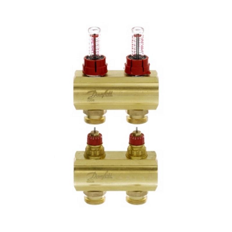 Колектор з витратомірами Danfoss FHF на 2 виходи (088U0522)