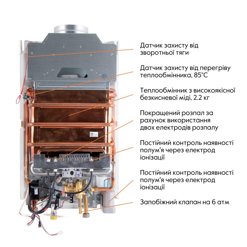 Колонка газова димохідна Thermo Alliance JSD20-10QB 10 л EURO — фото 8