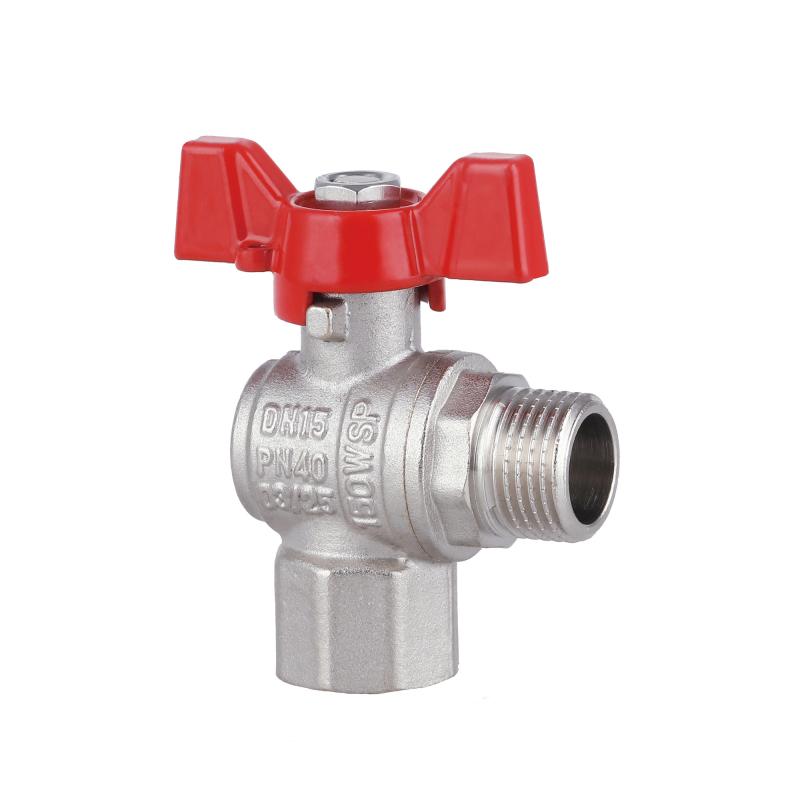 Кран кульовий Thermo Alliance Forte 1/2" ВЗ для води угловой (метелик) SF267W15 — фото 3