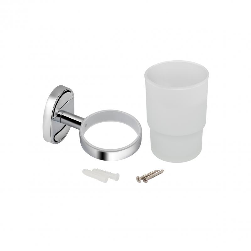 Склянка з тримачем Lidz Oreo 0401 настінний (матове скло) LDORE0401CRM22163 Chrome — фото 4