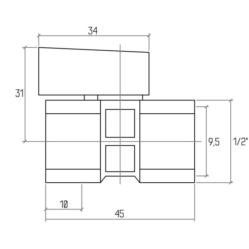 Кран кульовий Rastelli MINI 1/2