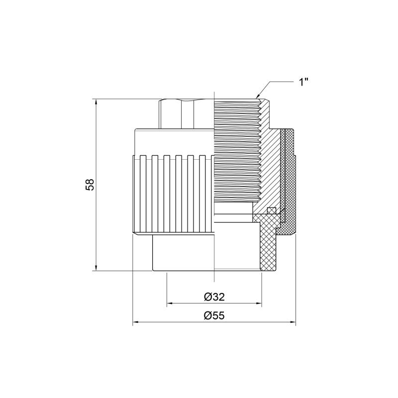 Муфта PPR Thermo Alliance 32х1" ВР — фото 2