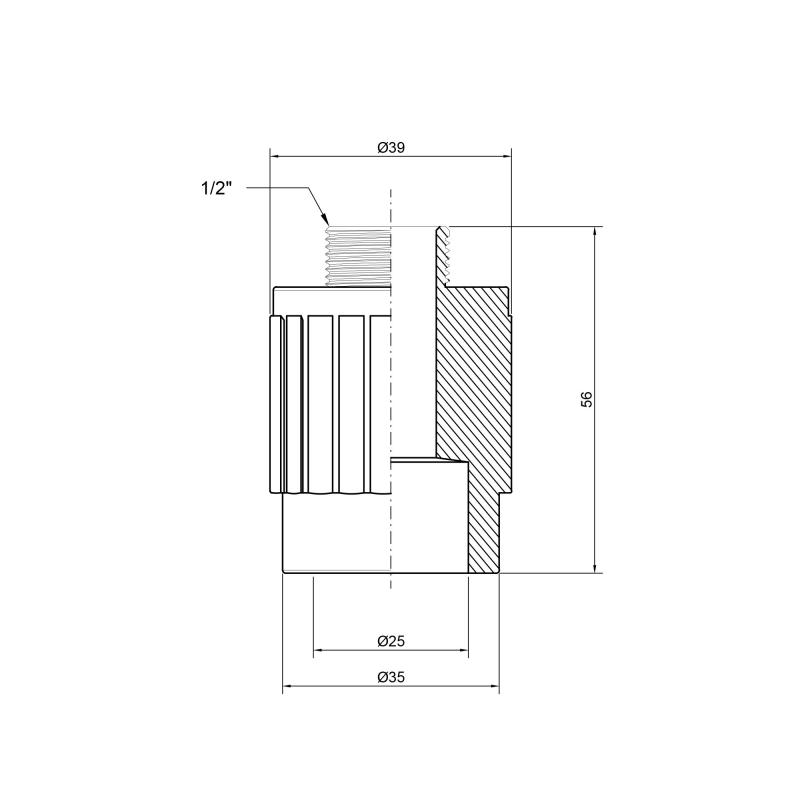 Муфта PPR Thermo Alliance 25х1/2" ЗР — фото 2
