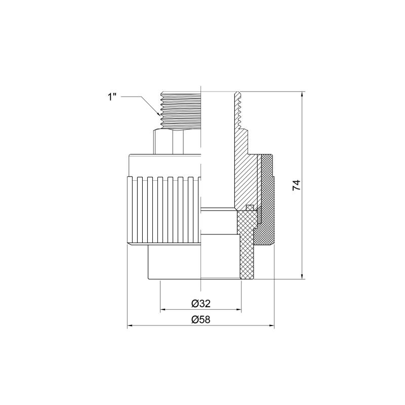 Муфта PPR Thermo Alliance 32х1" ЗР — фото 2