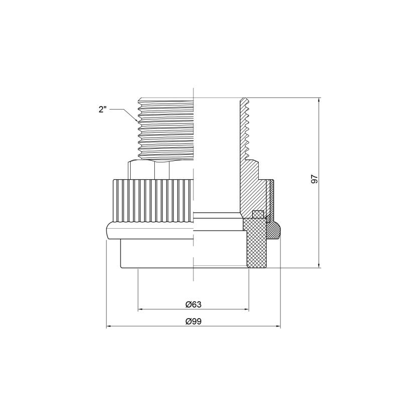 Муфта PPR Thermo Alliance 63х2" ЗР — фото 2
