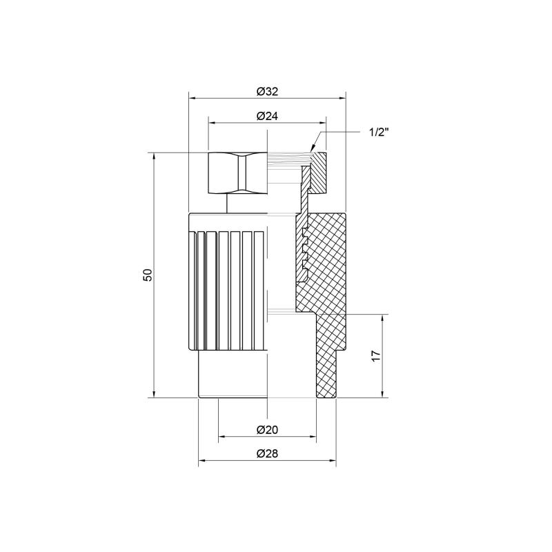 Муфта PPR Thermo Alliance з накидною гайкою 20х1/2" — фото 2