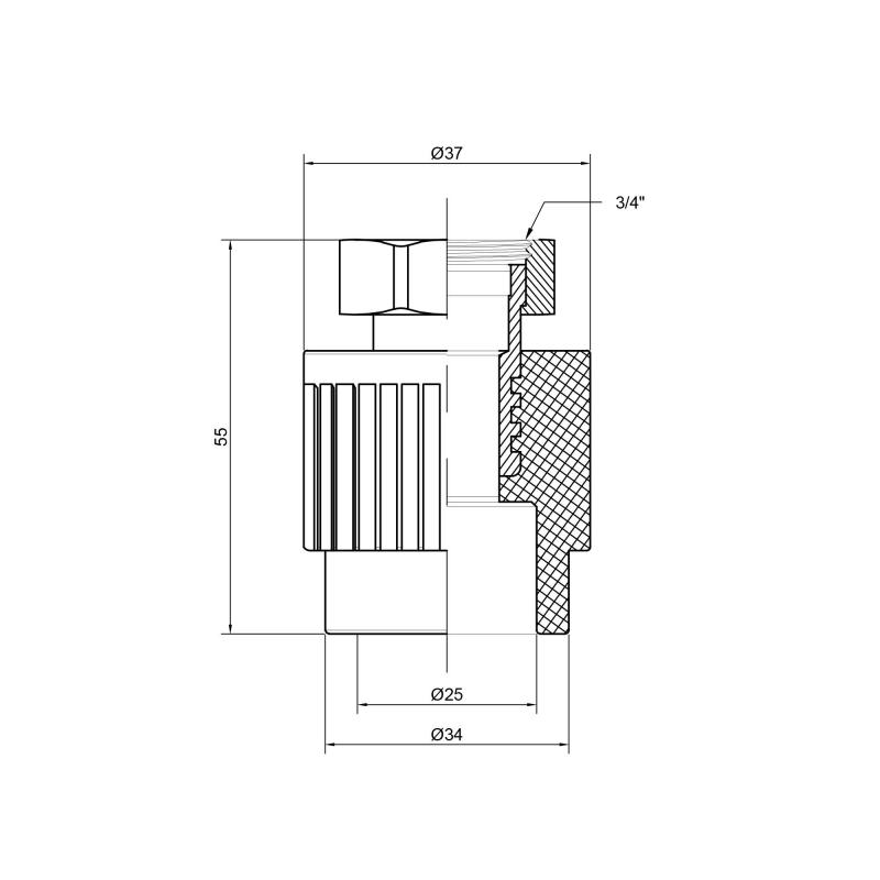 Муфта PPR Thermo Alliance з накидною гайкою 25х3/4" — фото 2