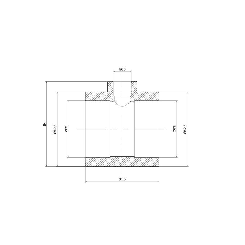 Трійник PPR Thermo Alliance 63х20х63 — фото 2