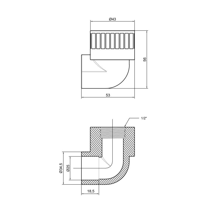 Кутик PPR Thermo Alliance 25х1/2" ВР — фото 2