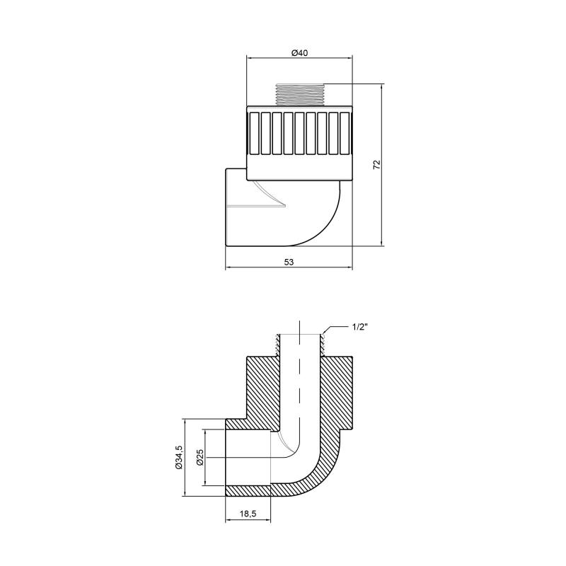 Кутик PPR Thermo Alliance 25х1/2" ЗР — фото 2
