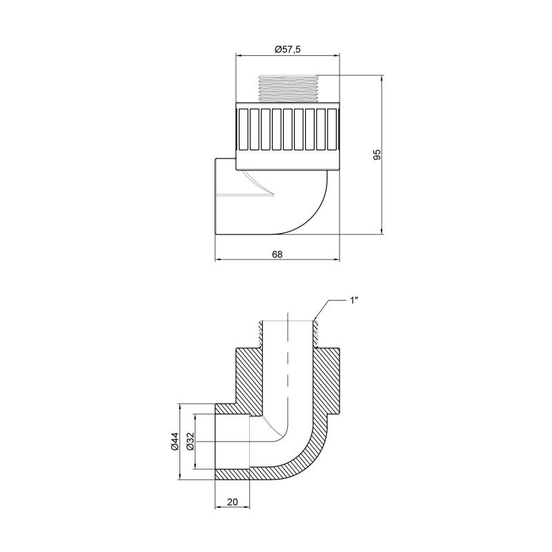 Кутик PPR Thermo Alliance 32х1" ЗР — фото 2