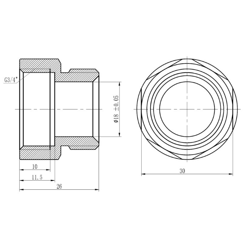 Муфта обтискна Thermo Alliance Forte 20х3/4" В SF171W2020 — фото 2