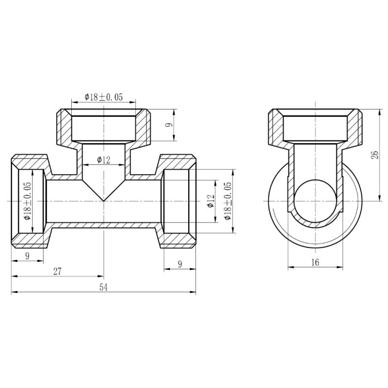 Тройник обтискний Thermo Alliance Forte 20 SF176W202020 — фото 2