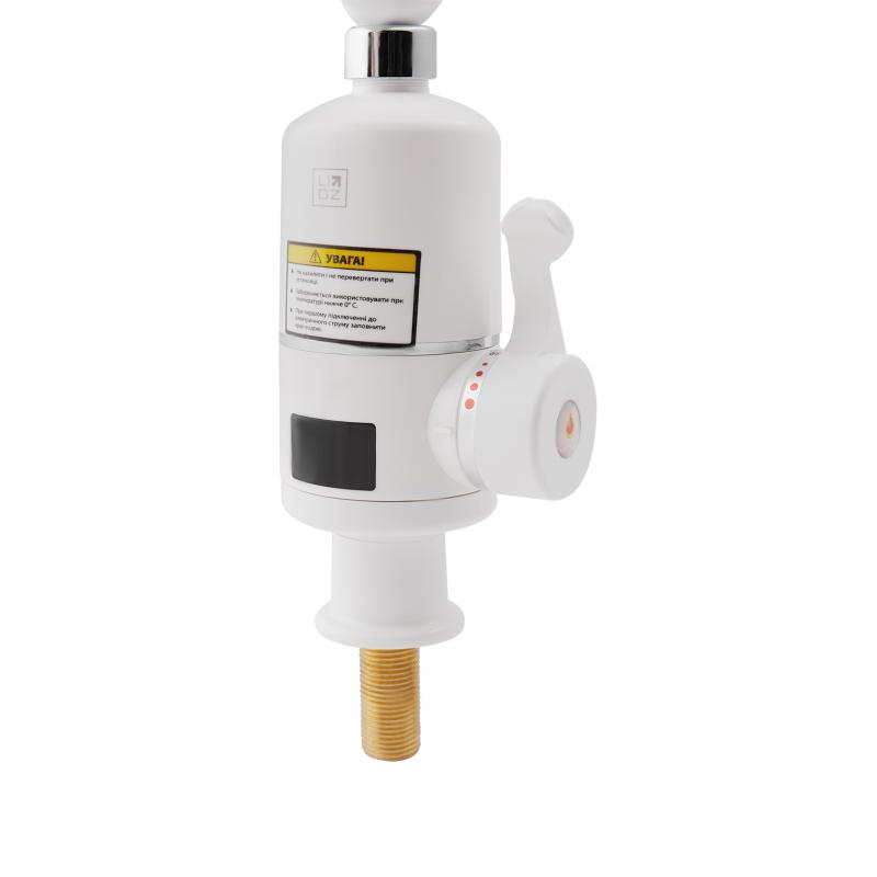 Проточний кран-водонагрівач кухонний для кухні Lidz Warm 057 LDWAR057WCR24983 White / Chrome — фото 3