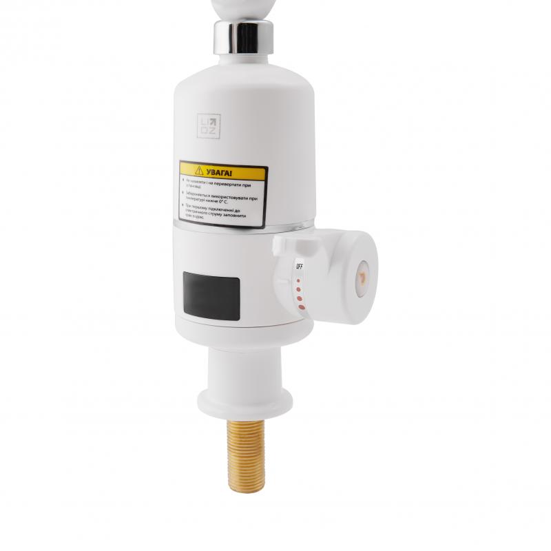 Проточний кран-водонагрівач кухонний для кухні Lidz Warm 057 LDWAR057WCR24983 White / Chrome — фото 4