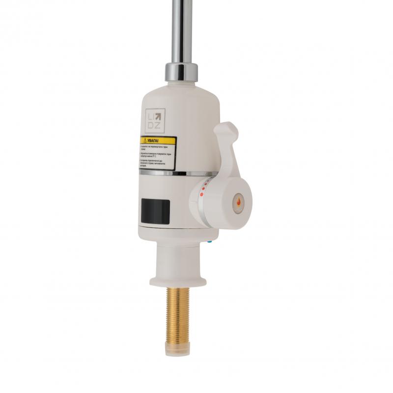 Проточний кран-водонагрівач кухонний для кухні Lidz Warm 056 LDWAR056WCR24984 White / Chrome — фото 3