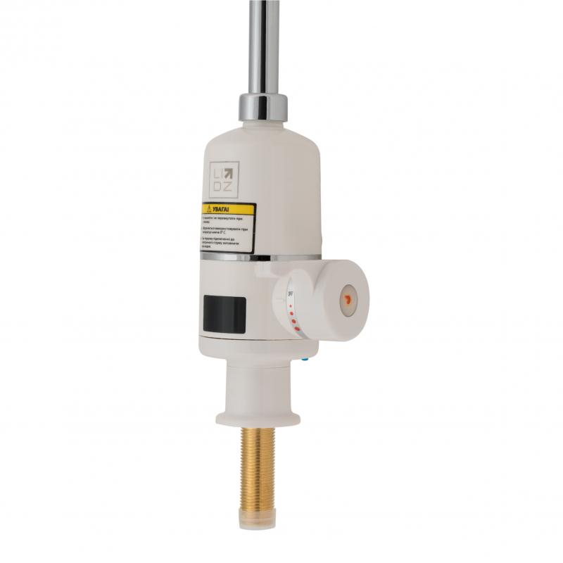 Проточний кран-водонагрівач кухонний для кухні Lidz Warm 056 LDWAR056WCR24984 White / Chrome — фото 4