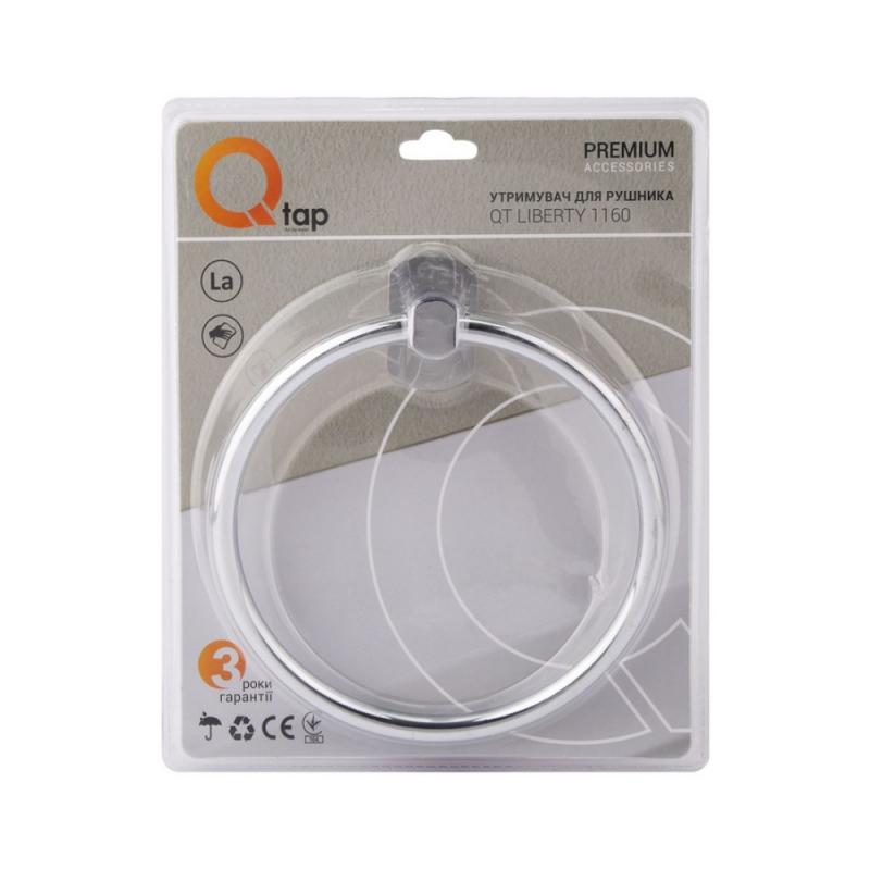 Тримач для рушника Qtap Liberty D 160 мм QTLIBCRM1160 Chrome — фото 5