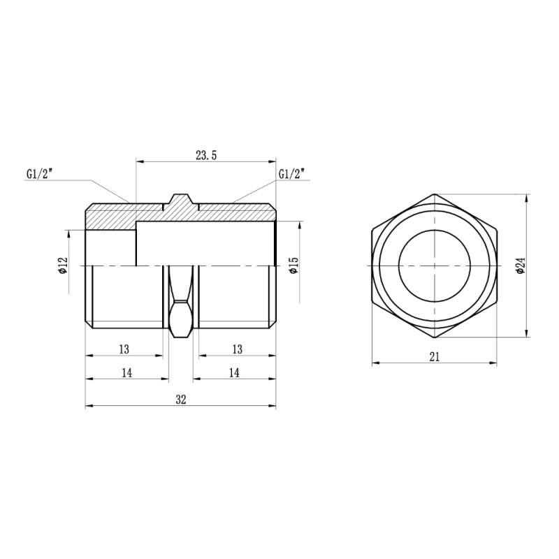 Ніпель подовжений Thermo Alliance Forte 1/2" SF35815L — фото 2
