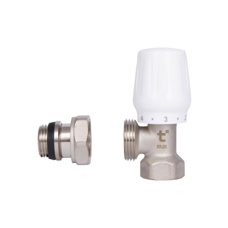Кран радіаторний Thermo Alliance Base 1/2" ВЗ з антипротіканням кутовий SD228W15 — фото 6