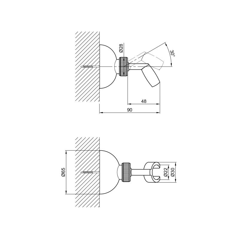 Тримач для лійки Lidz Niagara 111 LDNIA111CRM29476 Chrome — фото 2