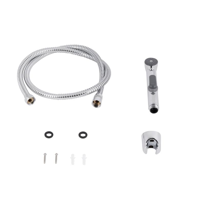 Набор для гігієнічного душу Qtap Inspai-Varius округлий QTSETCRMA021 Chrome/Grey (Set) — фото 4
