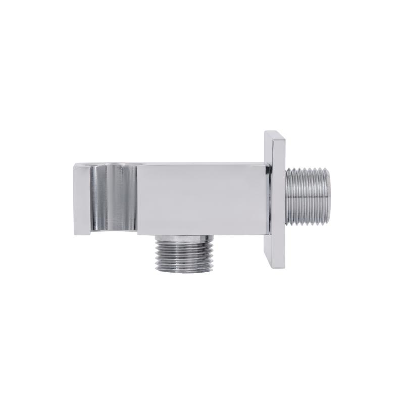 Підключення з тримачем для шланга Qtap Spojeni прямоугольне QTCRMBH130 Chrome (Fixsit) — фото 4