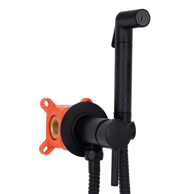 Набор для гігієнічного душу Qtap Inspai-Varius округлий QTINSVARBСRV00440001 Black Matt — фото 4