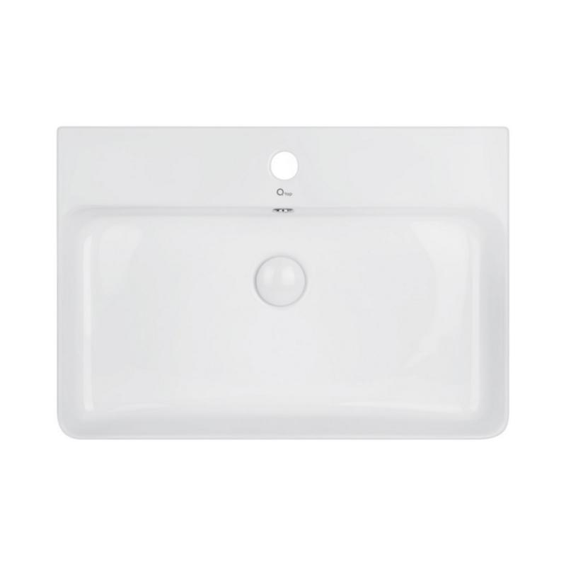 Раковина Qtap Nando 600х420х130 White з донним клапаном QT1211K404W