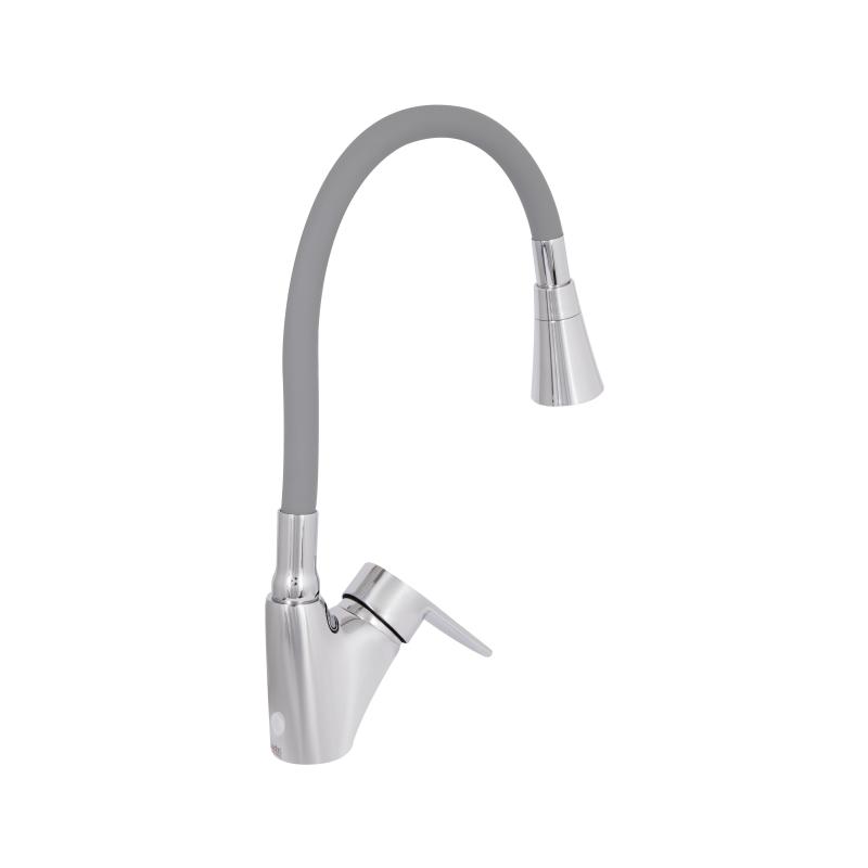Змішувач для кухні Lidz Tani 007F3 з гнучким виливом (k40) LDTAN007F3GCR31869 Chrome/Grey — фото 4