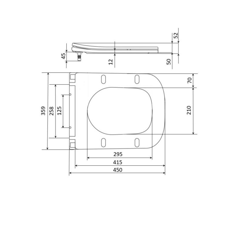 Сидіння для унітаза Qtap (Crow 520,640) з мікроліфтом Slim QT0599SC2170W — фото 2