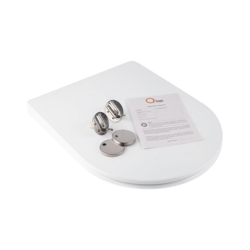 Сидіння для унітаза Qtap (Jay 520,640, Swan 520,640) з мікроліфтом Slim QT1699SC5176W — фото 7