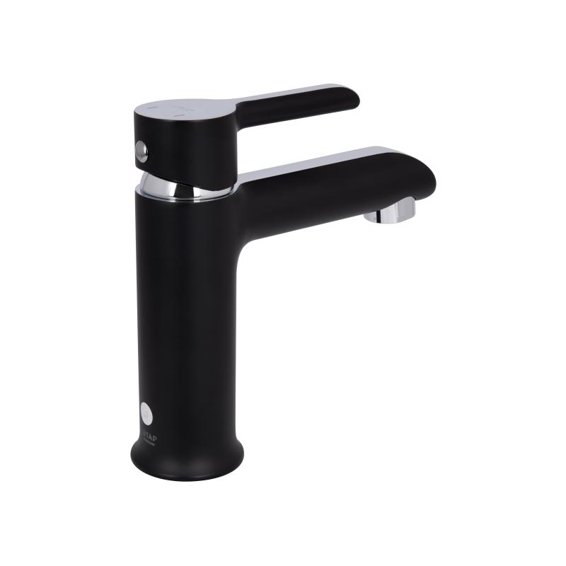 Змішувач для раковини Qtap Grand QTGRABCR001F Chrome/Black — фото 3