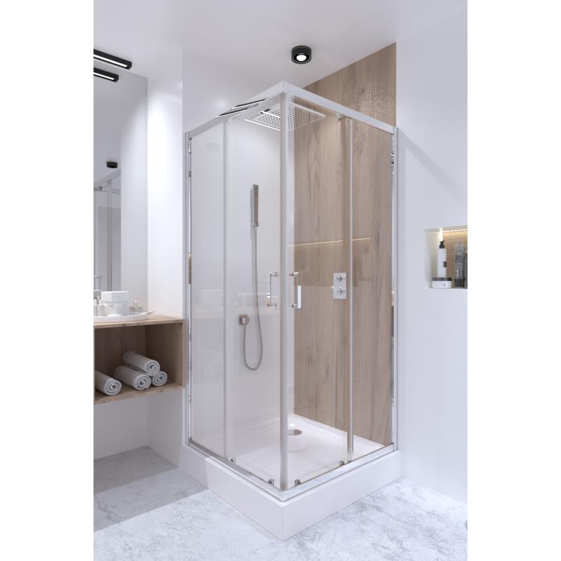 Душова кабіна Qtap Taurus CRM1099SC6 90х90 см, скло Clear 6 мм покриття CalcLess, без піддона — фото 8
