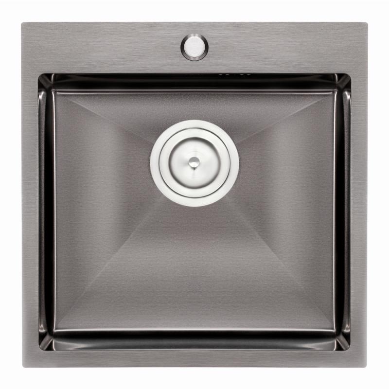Кухонна мийка Qtap D5050BL 2.7/1.0 мм Black (QTD5050BLPVD10)